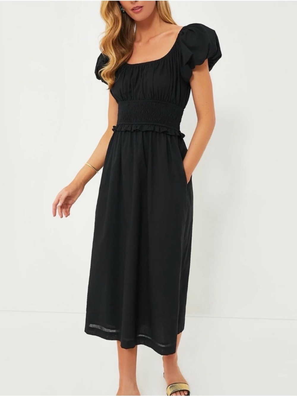Tuckernuck Pomander Place Black Cotton Flynn Dress
